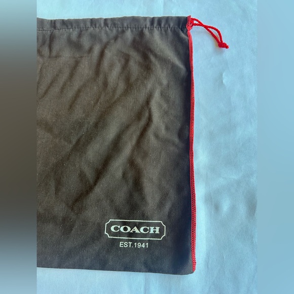Coach Brown with Red Drawstring Dust Bag Size 18.5”x15” - Picture 3 of 8
